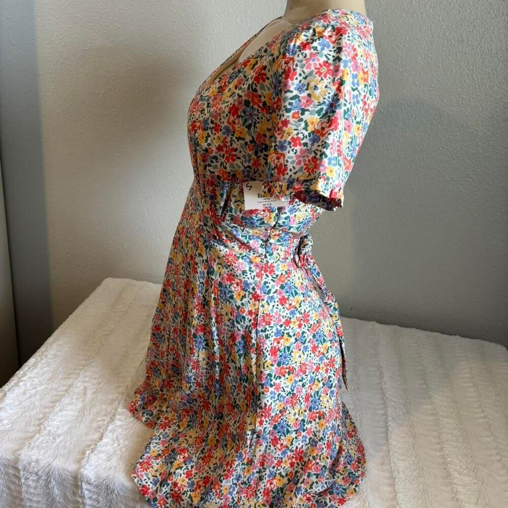 Floral Mini Dress Cottagecore Coquestte Y2K NEW - Picture 2 of 4